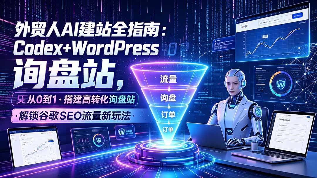 （19439期）外贸人AI建站全指南：Codex+WordPress从0到1·搭建高转化询盘站·解锁谷歌SEO流量新玩法-泰戈创艺资源库