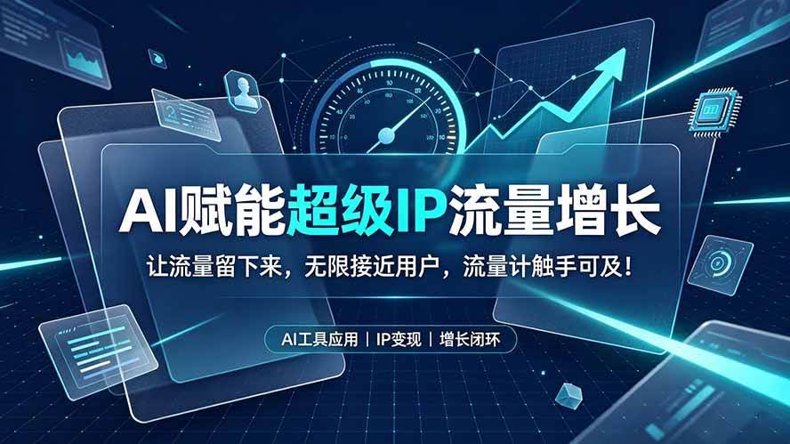 （19453期）AI赋能超级IP流量增长：让流量留下来，无限接近用户，流量计触手可及！-泰戈创艺资源库