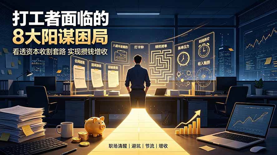 (19448期)付费文章:打工者面临的8大阳谋困局,看透资本收割套路实现攒钱增收-泰戈创艺资源库