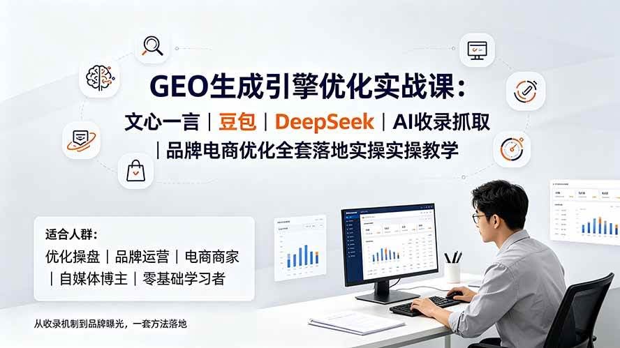 （19456期）GEO生成引擎优化实战课：文心一言｜豆包｜DeepSeek｜AI收录抓取｜品牌电商优化全套落地实操教学-泰戈创艺资源库