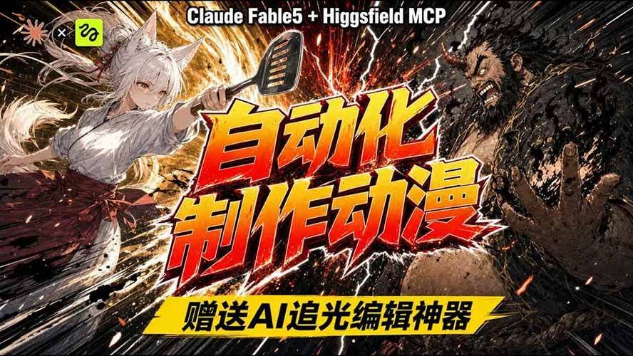（19477期）AI自动化动漫制作！Claude Fable 5接入Higgsfield MCP，直接生成完整创意内容-泰戈创艺资源库