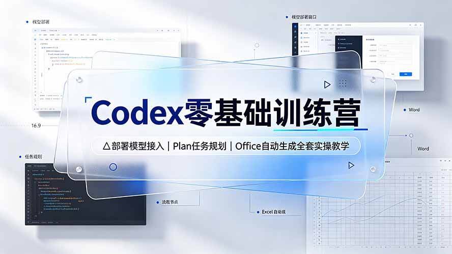 （19481期）Codex零基础训练营：部署模型接入｜Plan任务规划｜Office自动生成全套实操教学-泰戈创艺资源库
