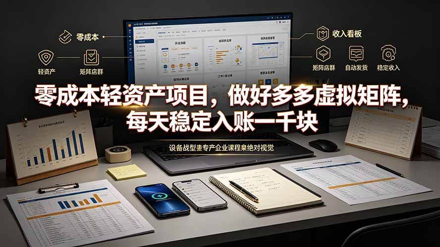 (19522期)零成本轻资产项目,做好多多虚拟矩阵,每天稳定入账一千块-泰戈创艺资源库