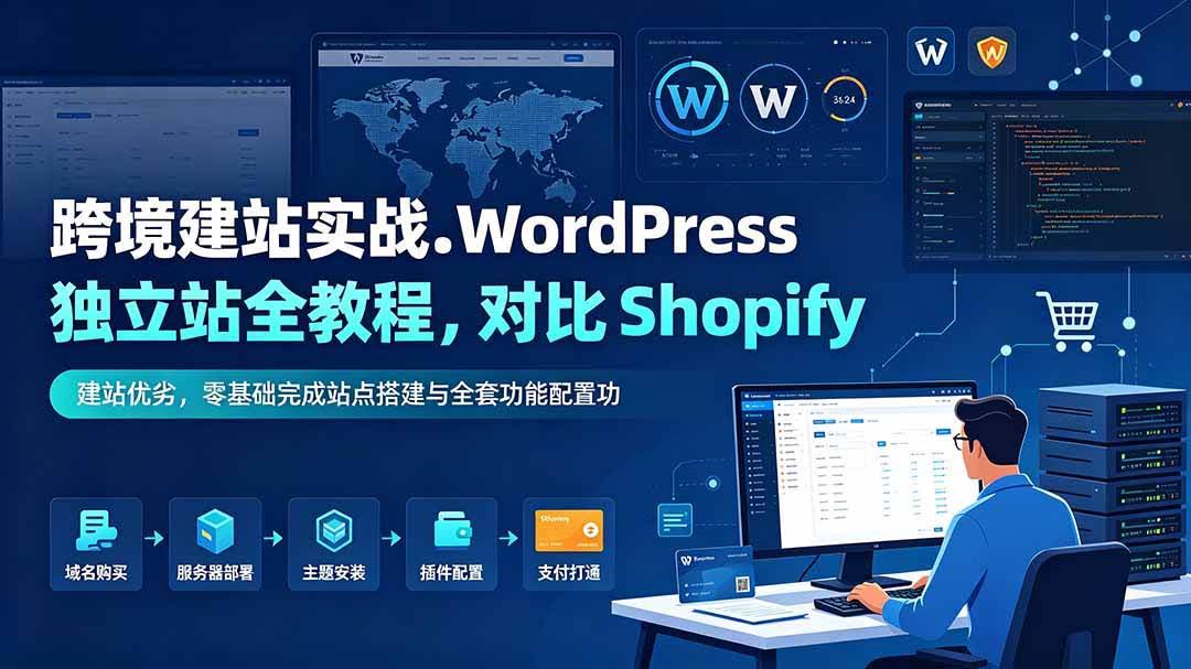 (19546期)跨境建站实战:WordPress 独立站全教程,对比 Shopify 建站优劣,零基础完成站点搭建与全套功能配置-泰戈创艺资源库