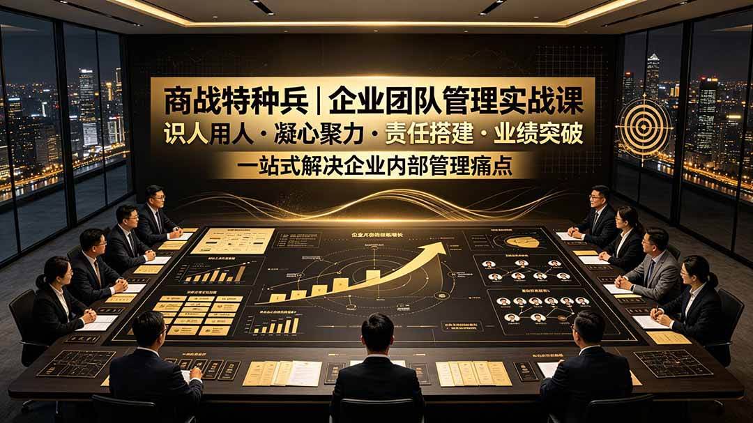 (19534期)商战特种兵|企业团队管理实战课:识人用人|凝心聚力|责任搭建|业绩突破,一站式解决企业内部管理痛点-泰戈创艺资源库