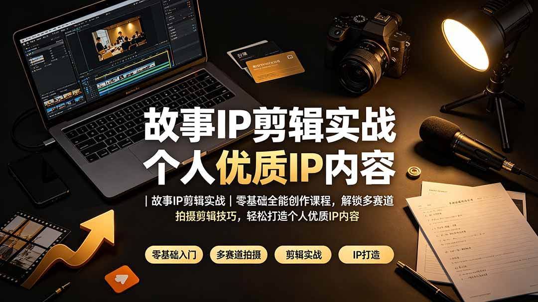 (19550期)故事IP剪辑实战|零基础全能创作课程,解锁多赛道拍摄剪辑技巧,轻松打造个人优质IP内容-泰戈创艺资源库
