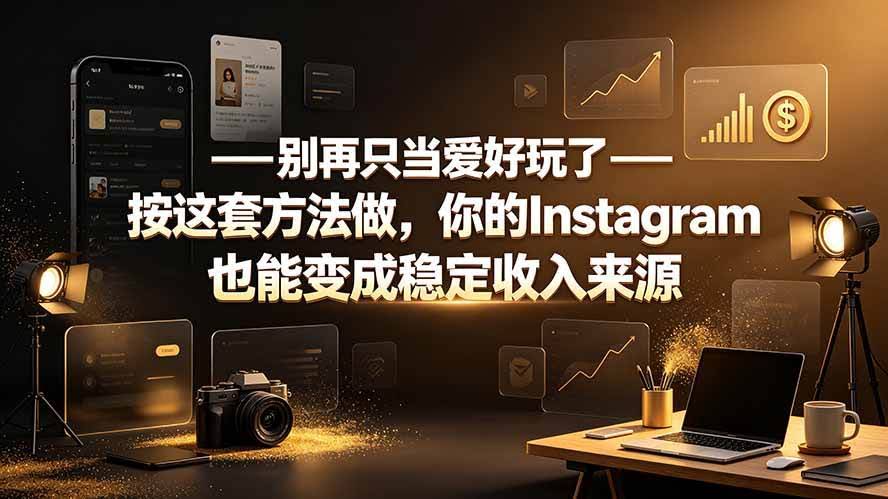 (19591期)别再只当爱好玩了——按这套方法做,你的Instagram也能变成稳定收入来源-泰戈创艺资源库