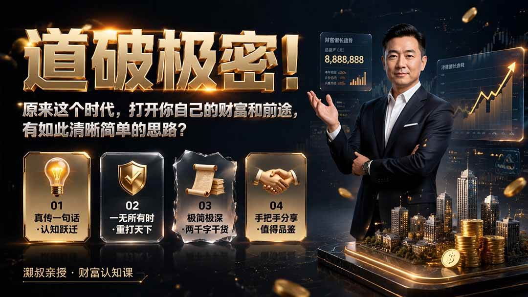 (19661期)付费文章:道破极密!原来这个时代,打开你自己的财富和前途,有如此清晰简单的思路?-泰戈创艺资源库