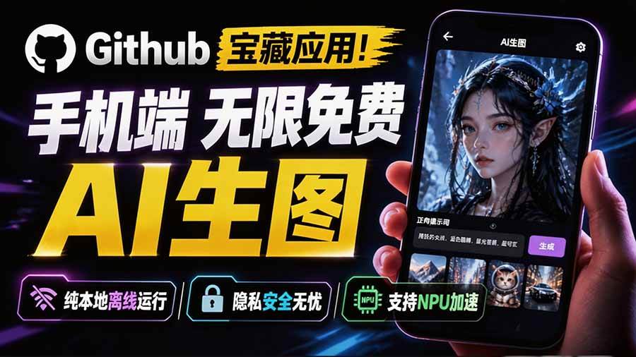 (19681期)Github宝藏应用!手机端无限免费AI 生图,纯本地离线运行,支持NPU加速 斩获3.1k stars,local-dream-泰戈创艺资源库