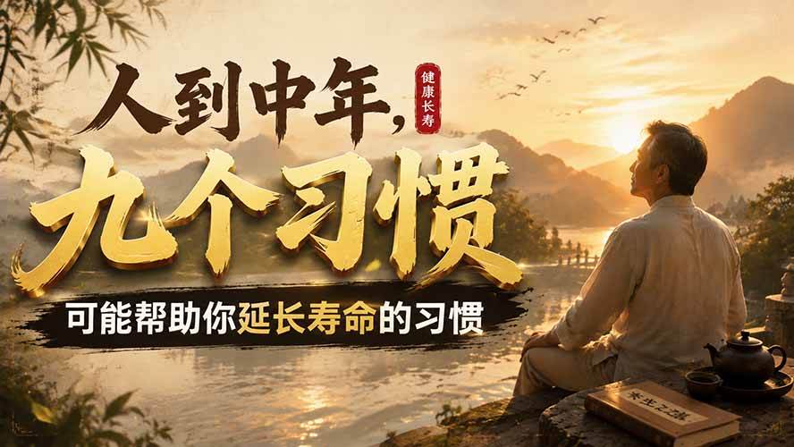 (19707期)付费文章:人到中年,九个可能帮助你延长寿命的习惯-泰戈创艺资源库