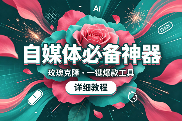 (19715期)玫瑰克隆,一键爆款ai工具,自媒体的必备神器,50多个功能,详细的教程-泰戈创艺资源库