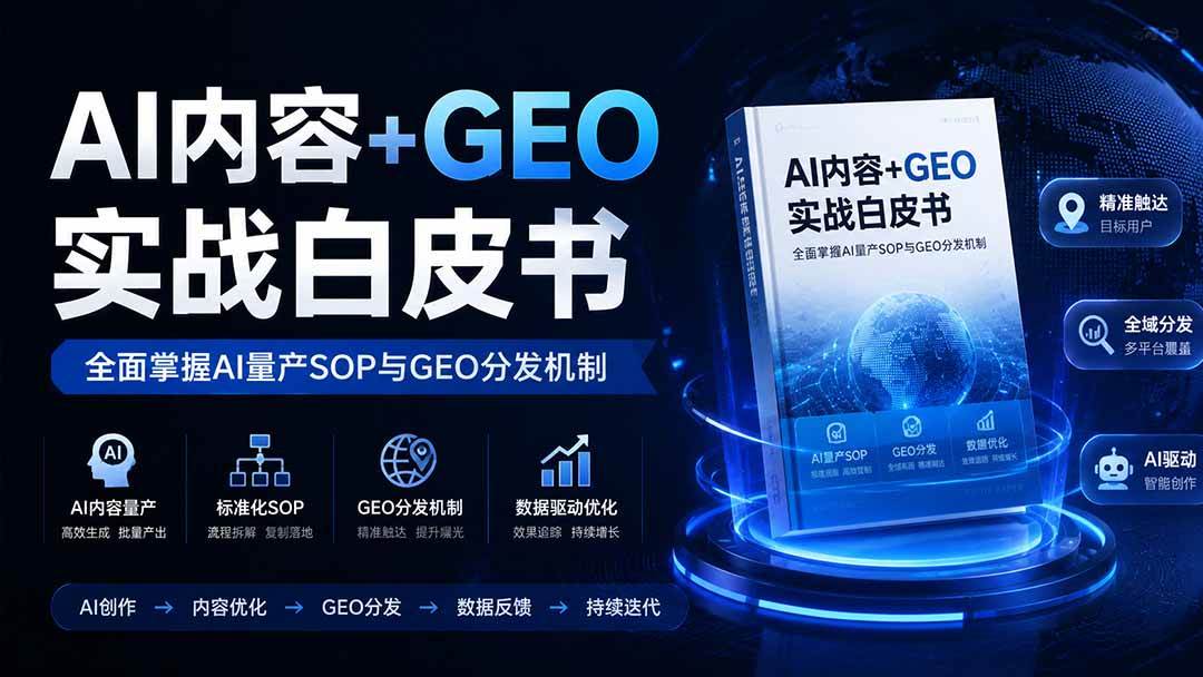 (19729期)AI内容+GEO实战白皮书。全面掌握AI量产SOP与GEO分发机制-泰戈创艺资源库