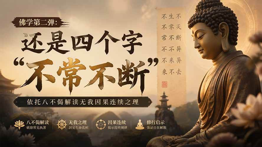 (19779期)付费文章:佛学第二弹:还是四个字“不常不断”依托八不偈解读无我因果连续之理-泰戈创艺资源库