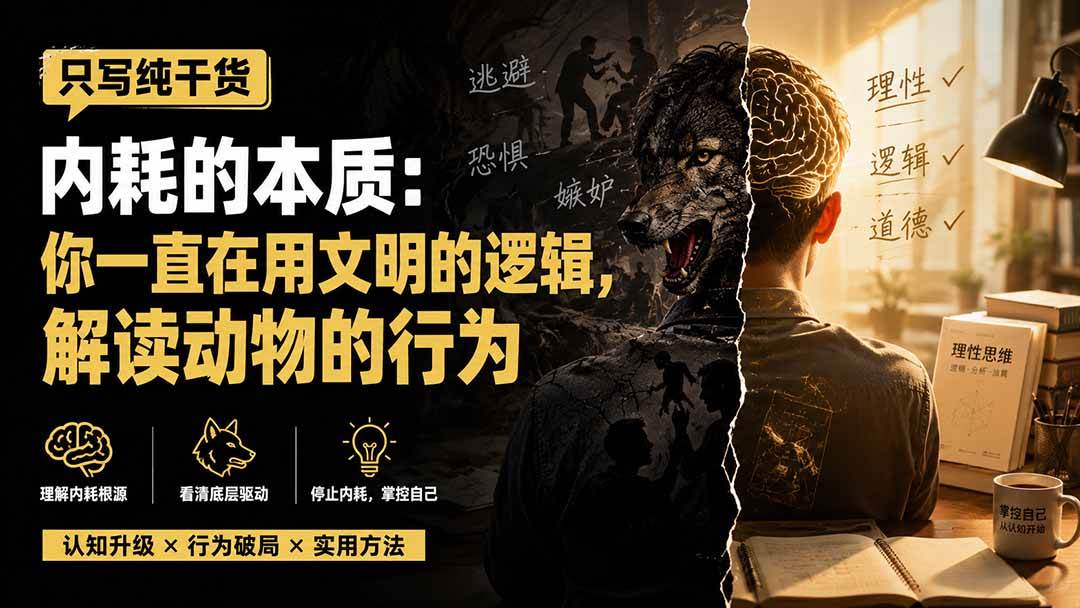 (19849期)付费文章:只写纯干货-内耗的本质:你一直在用文明的逻辑,解读动物的行为-泰戈创艺资源库