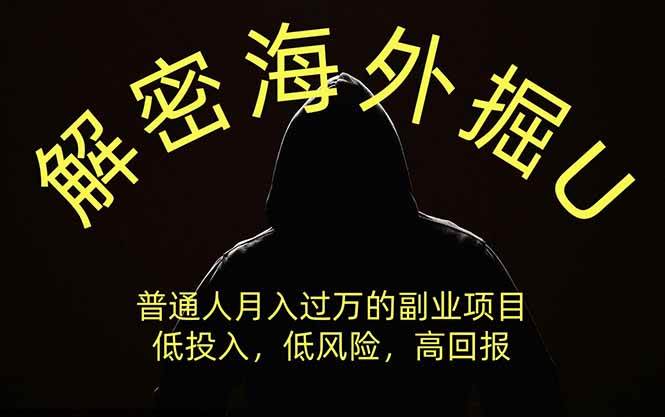 （19841期）解密海外掘U，普通人月入过万的副业项目，低投入、低风险高回报，没有之一-泰戈创艺资源库