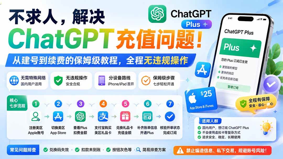 (19898期)不求人,解决ChatGPT充值问题!从建号到续费的保姆级教程,全程无违规操作-泰戈创艺资源库