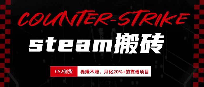 (19918期)steam搬砖,倒卖cs2饰品,达到月化20%+的收益,真正的靠谱可落地长期项目-泰戈创艺资源库