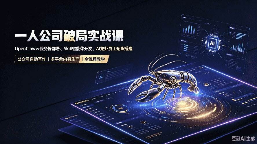 (19995期)一人公司破局实战课|OpenClaw云服务器部署、Skill智能体开发、AI龙虾员工矩阵搭建,公众号自动写作与多平台内容…-泰戈创艺资源库