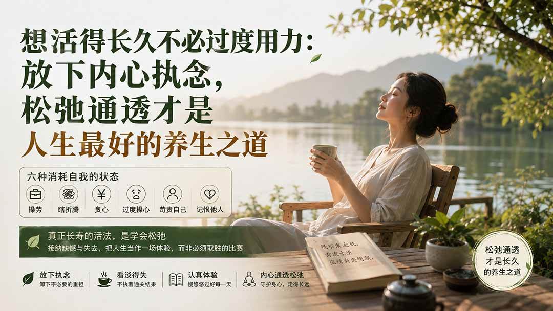 (20007期)付费文章:想活得长久不必过度用力:放下内心执念,松弛通透才是人生最好的养生之道-泰戈创艺资源库
