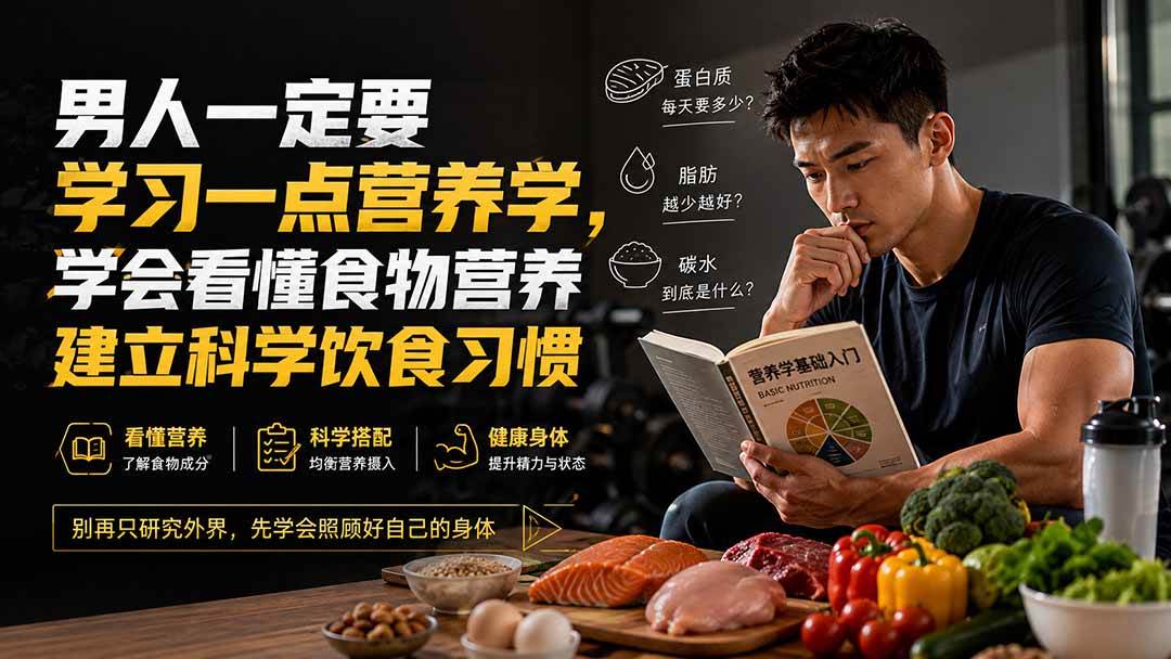 （20055期）付费文章：男人一定要学习一点营养学，学会看懂食物营养建立科学饮食习惯-泰戈创艺资源库