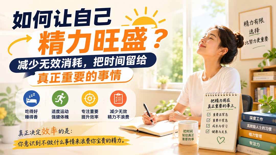 （20071期）付费文章：如何让自己精力旺盛？减少无效消耗，把时间留给真正重要的事情-泰戈创艺资源库