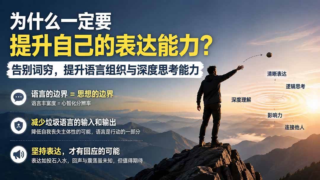 （20070期）付费文章：为什么一定要提升自己的表达能力？告别词穷，提升语言组织与深度思考能力-泰戈创艺资源库