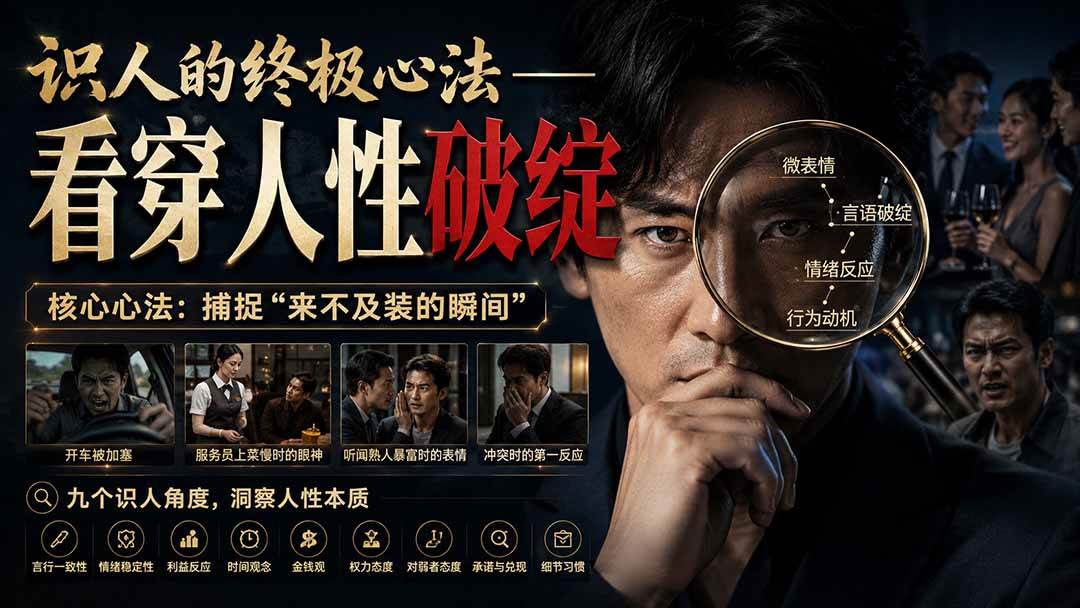 （20300期）付费文章：识人的终极心法——看穿人性破绽-泰戈创艺资源库