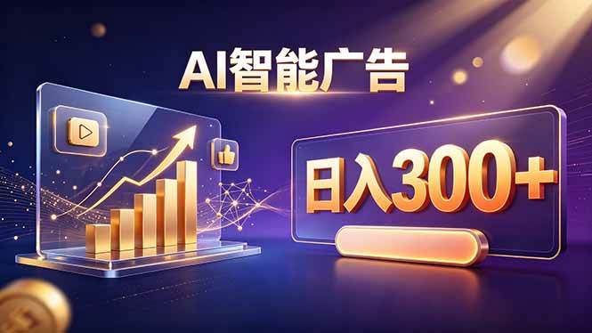 (20233期)不露脸、不直播,AI 智能广告日入 300 + 是怎么做到的?-泰戈创艺资源库