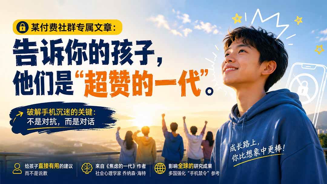 （20222期）某付费社群专属文章：告诉你的孩子，他们是“超赞的一代”。-泰戈创艺资源库