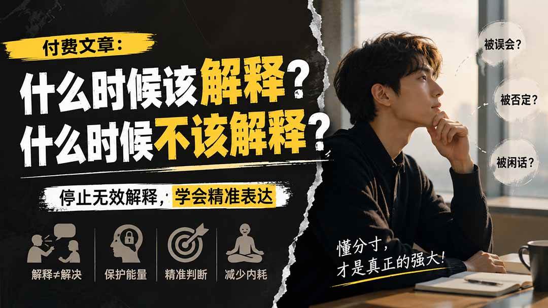 (20223期)付费文章:什么时候该解释?什么时候不该解释?-泰戈创艺资源库