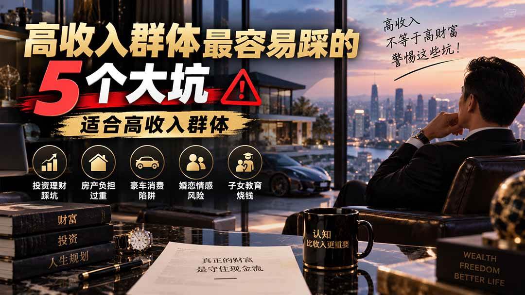 （20289期）付费文章：高收入群体最容易踩的5个大坑，适合高收入群体-泰戈创艺资源库