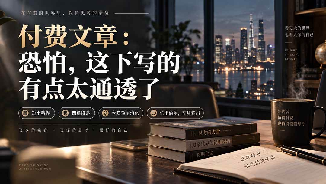 (20317期)灏泽付费文章:恐怕,这下写的有点太通透了-泰戈创艺资源库