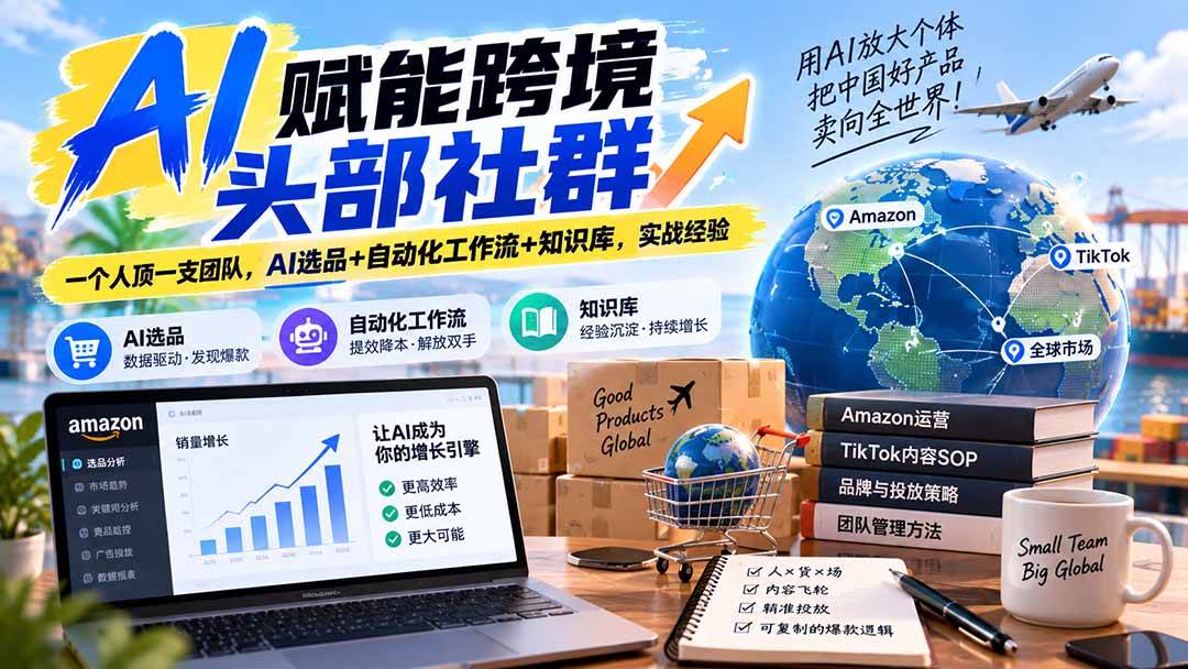 (20395期)AI赋能跨境头部社群-更新9月:一个人顶一支团队,AI选品+自动化工作流+知识库,实战经验-泰戈创艺资源库