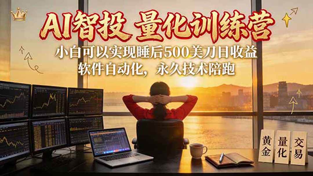 (20433期)AI智投EA量化训练营【第三期】,多策略智投+防爆技术+趋势分析 ,轻松上手,矩阵放大,长期稳定。-泰戈创艺资源库