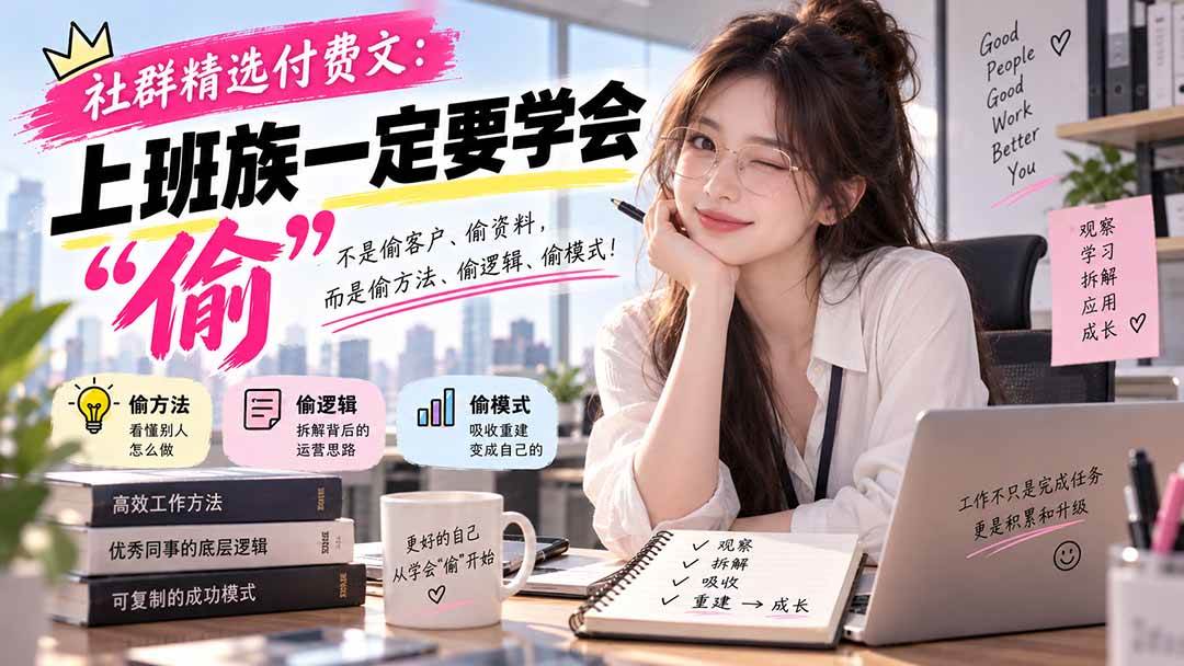 （20423期）社群精选付费文：上班族一定要学会“偷“-泰戈创艺资源库