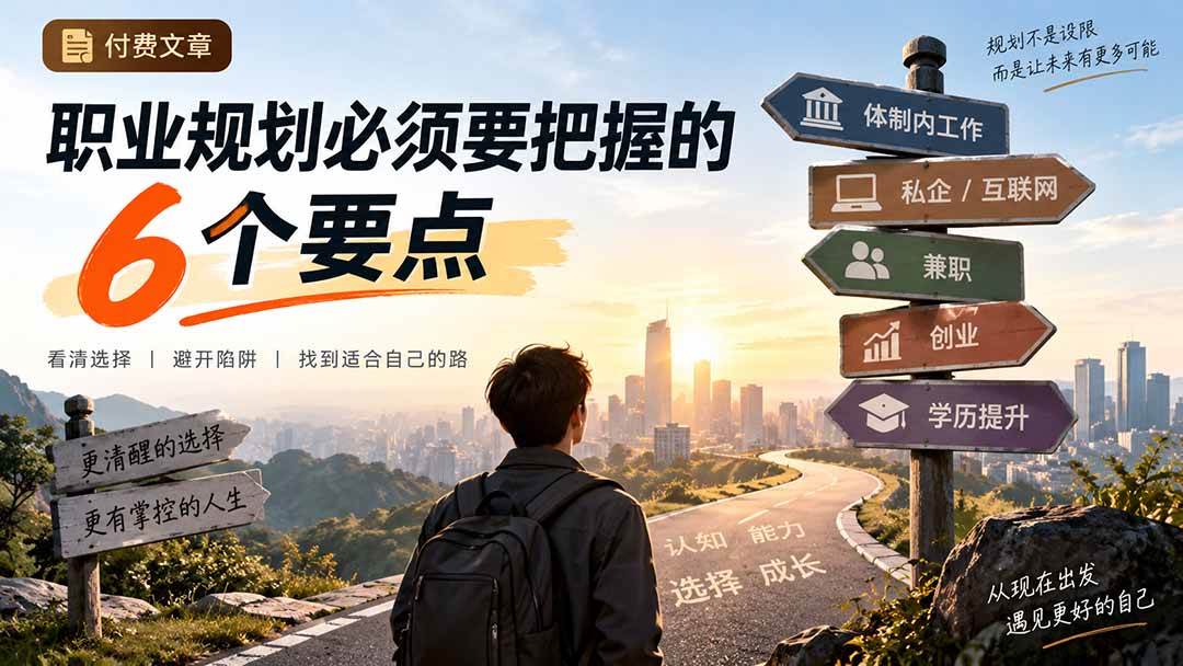 （20422期）付费文章：职业规划必须要把握的6个要点-泰戈创艺资源库
