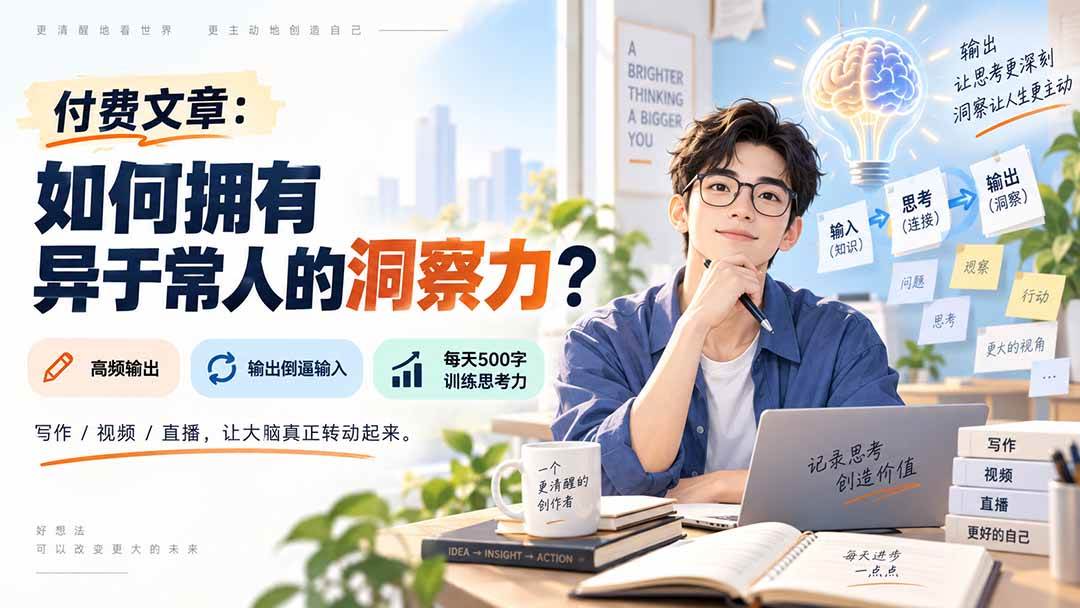 (20558期)付费文章:如何拥有异于常人的洞察力?-泰戈创艺资源库