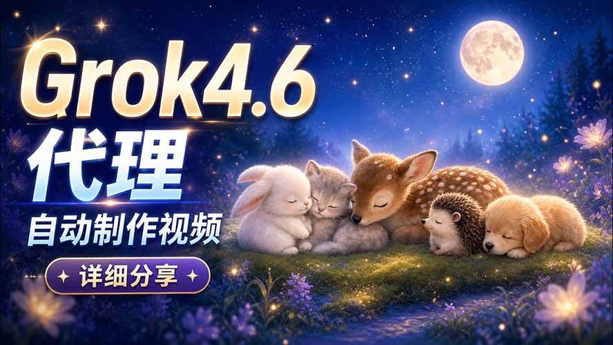 (20560期)Grok 4.6 代理自动制作视频!从提示词到成片全流程详细分享|AI Agent 实操分享-泰戈创艺资源库
