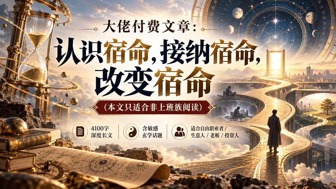 (20673期)【无水印】大佬付费文章:认识宿命,接纳宿命,改变宿命(本文只适合非上班族阅读)-泰戈创艺资源库
