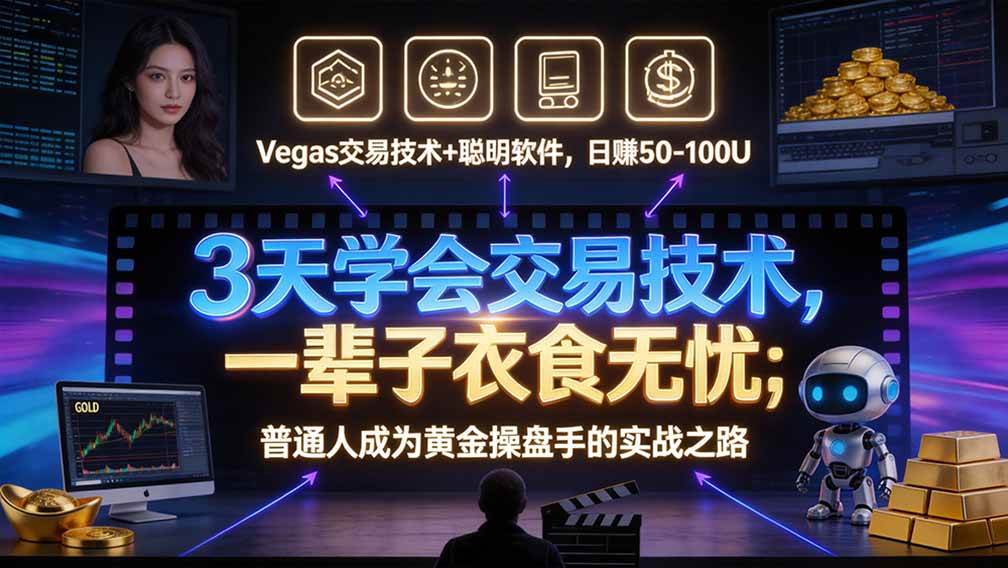 (20841期)“顺势而为交易系统”3天学会交易技术,聪明软件辅助,小白也能看懂趋势交易,日入30-100U,长期稳定-泰戈创艺资源库