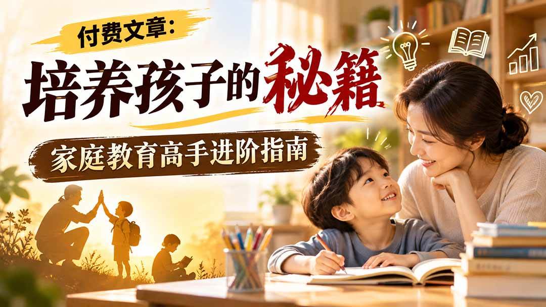 (20919期)付费文章:培养孩子的秘籍,家庭教育高手进阶指南-泰戈创艺资源库